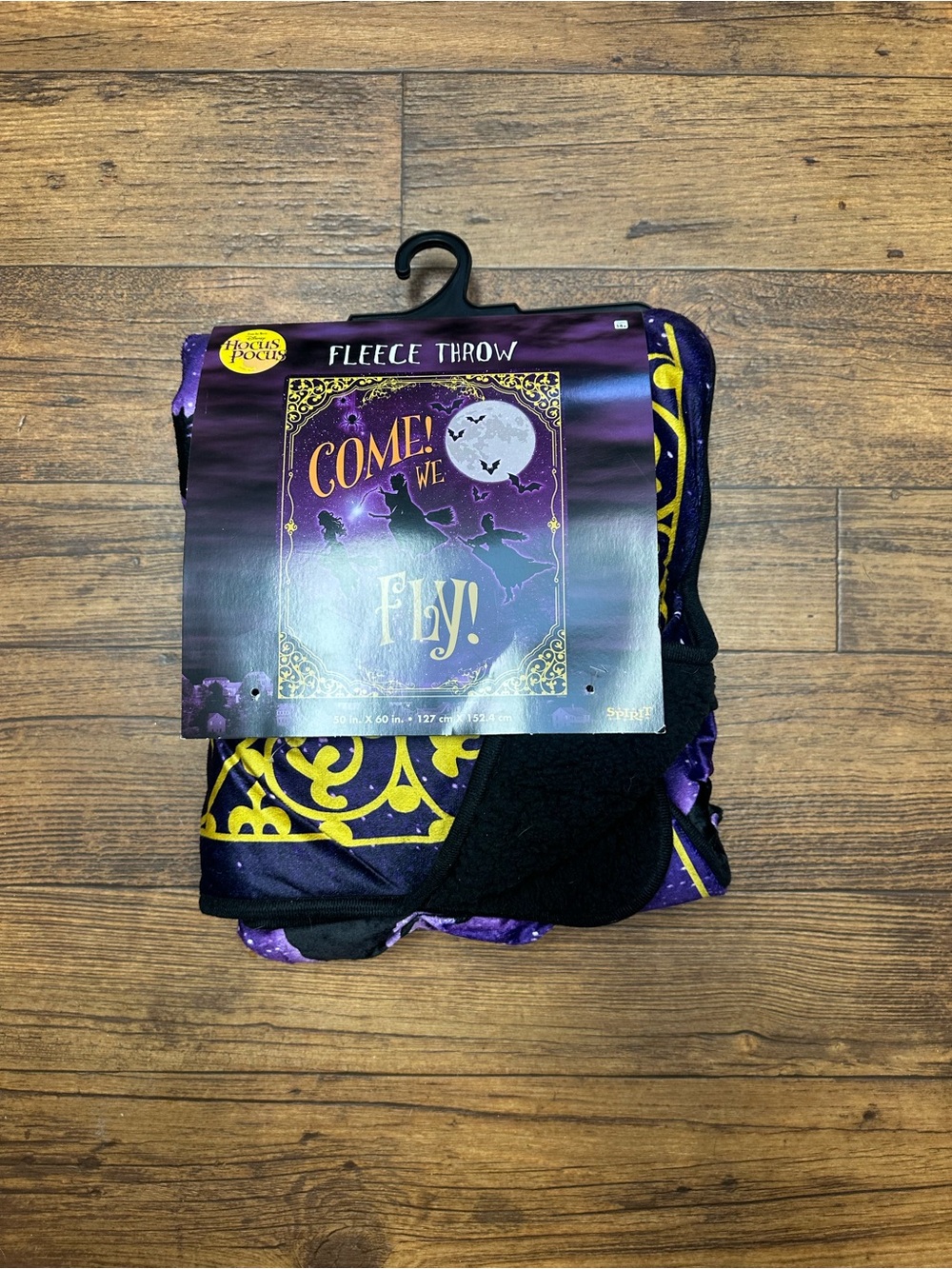 Halloween Fleece Throw Blanket - Purple & Black - Hocus Pocus